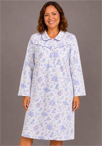 Floral Bouquet Soft Brushed 100% Cotton Shorter Length Nightdress